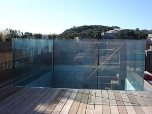 Balaustra ferro e vetro per abitazione privata a Roma progettazione Westway Architects